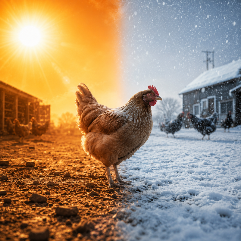 <h2>Tens of Thousands of Chickens Die Every Year From Heat Waves and Cold Snaps. <em>Don't Let It Be One of Your Girls.</em></h2>