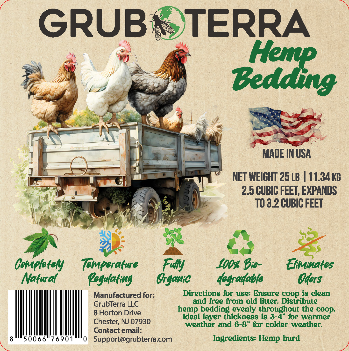 GrubTerra Hemp Bedding