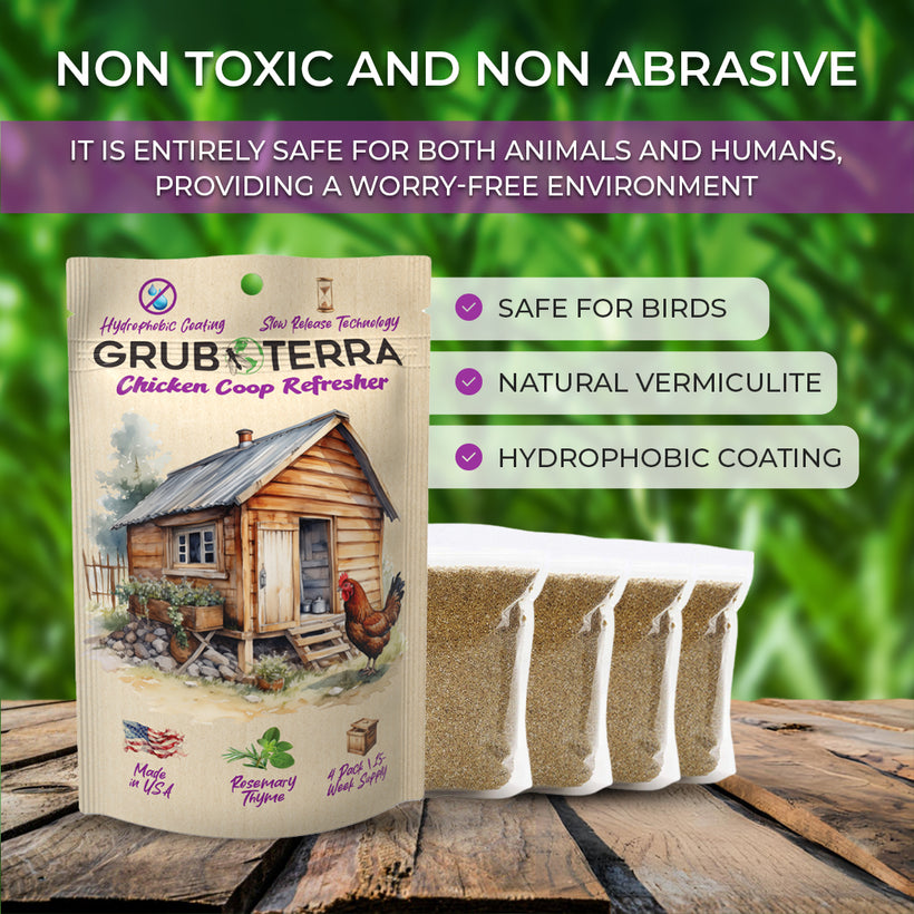 GrubTerra Coop Refresher. Keeps The Coop Smelling Fresh For Longer!