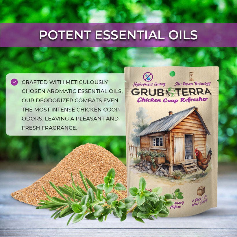 GrubTerra Coop Refresher. Keeps The Coop Smelling Fresh For Longer!