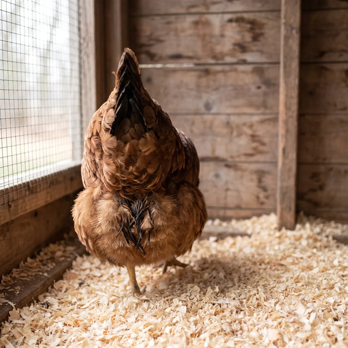 Hen with a dirty, matted vent