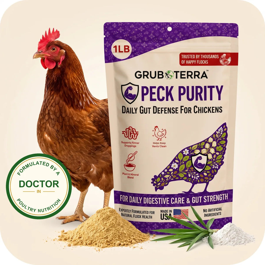 Peck Purity pouch, formulated by a doctor in poultry nutrition
